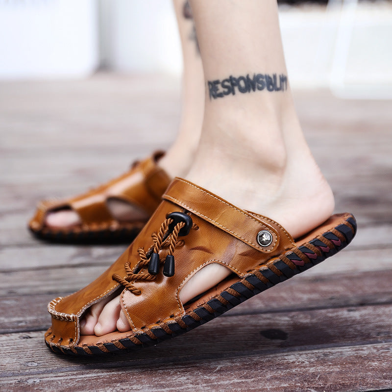Herren Leder-Sandalen mit robustem Schnellschnürsystem R&B