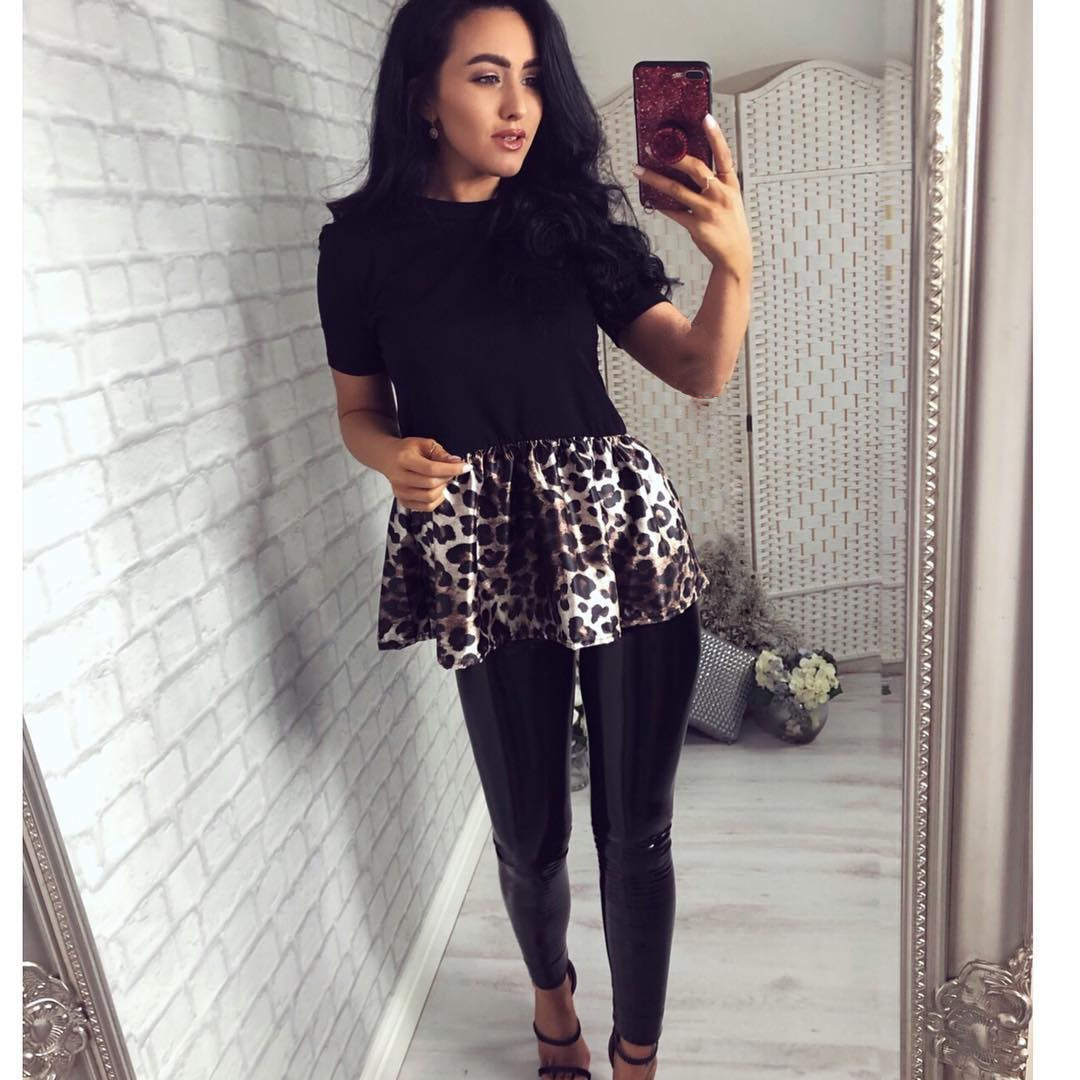 Damen Kleid mit Leopardenmuster R&B