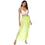 Damen transparenter Strandrock mit eleganter Schleifenoptik R&B