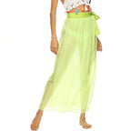 Damen transparenter Strandrock mit eleganter Schleifenoptik R&B