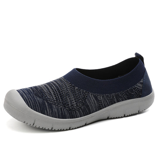 Damen nan elastische Strick-Slipper mit verstärkter Zehenkappe und rutschfester Flexsohle R&B