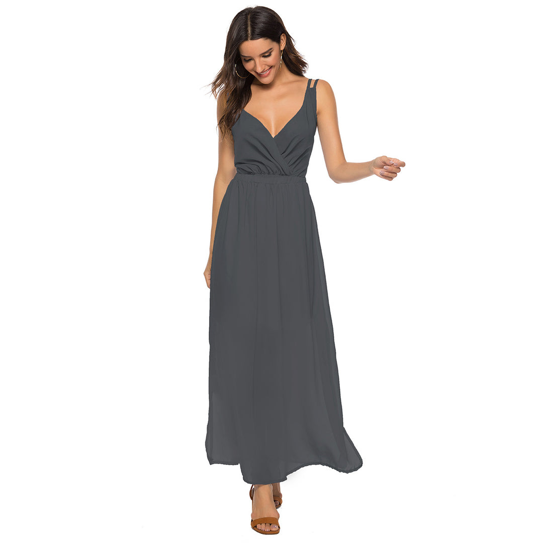 Damen Maxikleid mit elegantem Wickeldesign und schmeichelnder Silhouette R&B
