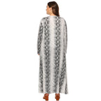 Damen eleganter langer Kimono mit Schlangenmotiv R&B