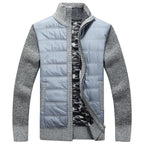 Herren moderne Steppjacke mit Strickärmeln R&B