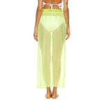 Damen transparenter Strandrock mit eleganter Schleifenoptik R&B