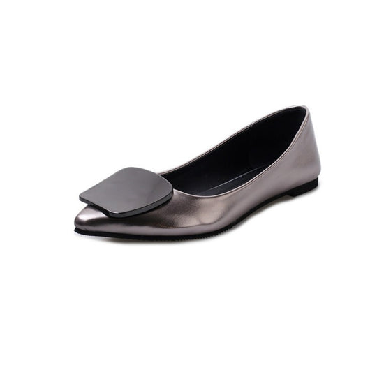Damen elegante Ballerinas mit zeitgemäßem Metallakzent R&B