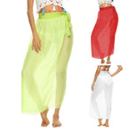 Damen transparenter Strandrock mit eleganter Schleifenoptik R&B
