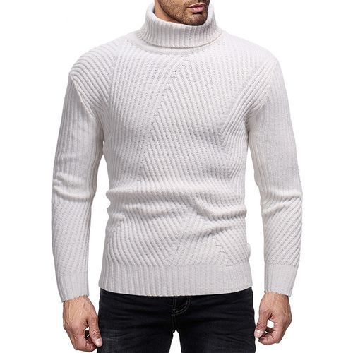 Herren Rollkragenpullover mit strukturiertem Rippdesign R&B