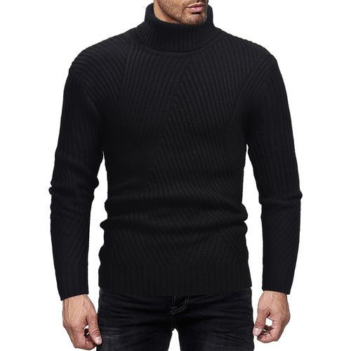 Herren Rollkragenpullover mit strukturiertem Rippdesign R&B