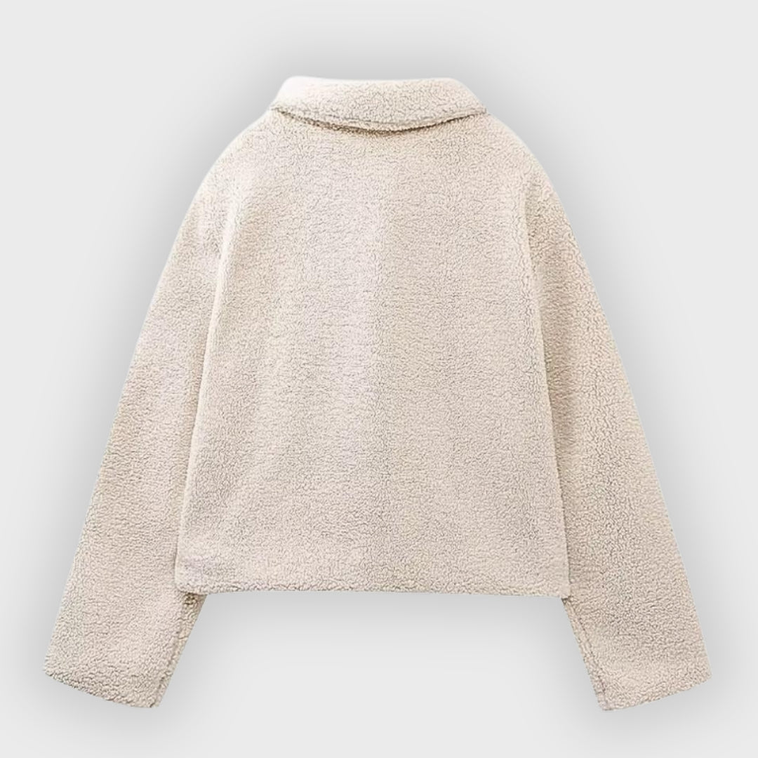 R&B | Gekürzte Fleece Toggle Patch Pocket Jacke