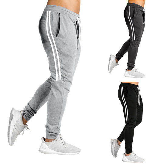 Herren Sportliche Jogginghose mit atmungsaktiver Struktur und seitlichen Streifen R&B