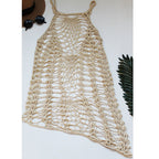 Damen Häkel-Strandkleid mit verführerischem Netzdesign R&B