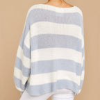 Damen lässiger Pullover mit weichem Strickmuster und Oversized-Schnitt R&B