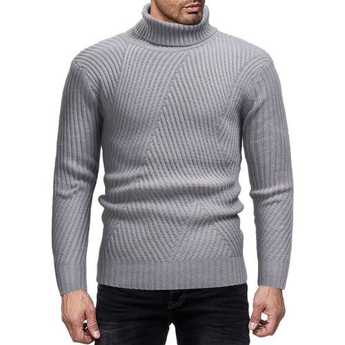 Herren Rollkragenpullover mit strukturiertem Rippdesign R&B