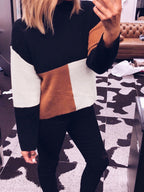 Damen Strickpullover mit modernen Blockstreifen R&B