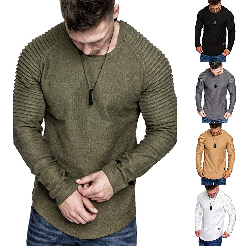 Herren Langarmshirt mit innovativem Rippdesign und modernem Schnitt