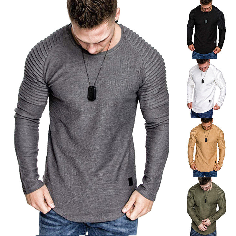 Herren Langarmshirt mit innovativem Rippdesign und modernem Schnitt