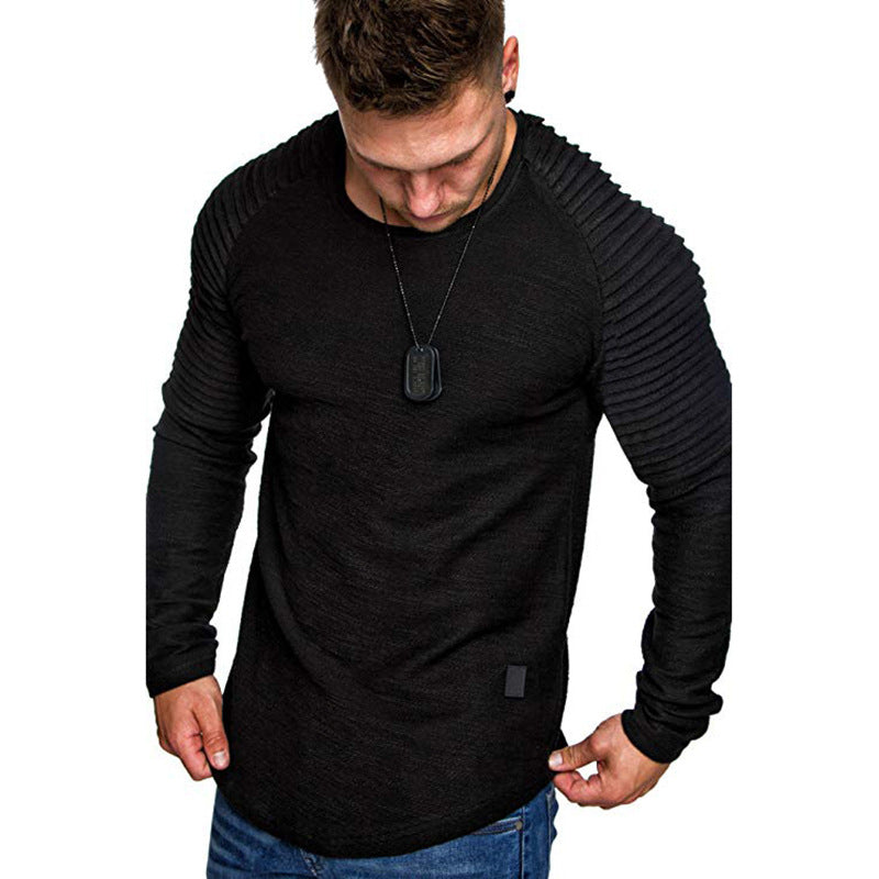 Herren Langarmshirt mit innovativem Rippdesign und modernem Schnitt R&B