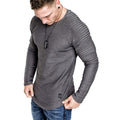 Herren Langarmshirt mit innovativem Rippdesign und modernem Schnitt