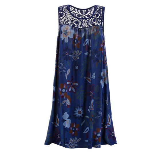 Damen Langkleid mit floraler Spitzenstruktur R&B