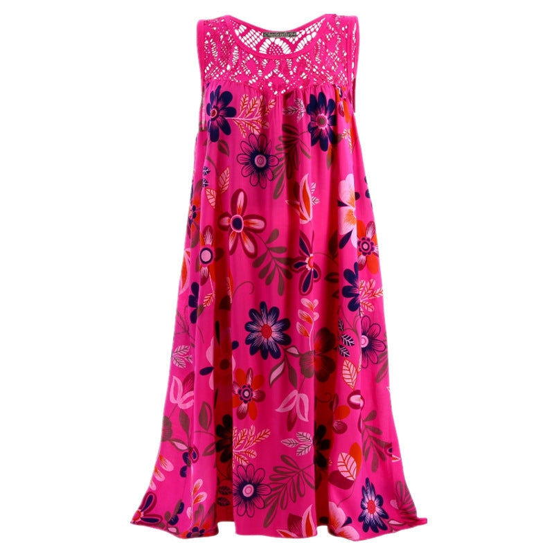 Damen Langkleid mit floraler Spitzenstruktur R&B