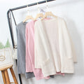 Damen gemütliche Strickjacke mit offenen Fronten und dekorativen Taschen R&B