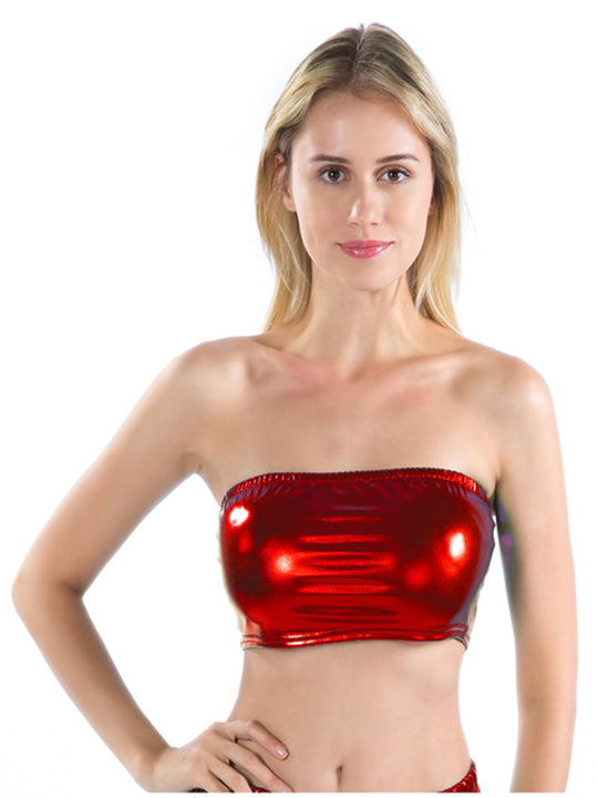 Damen Bustier im schimmernden Metallic-Design R&B