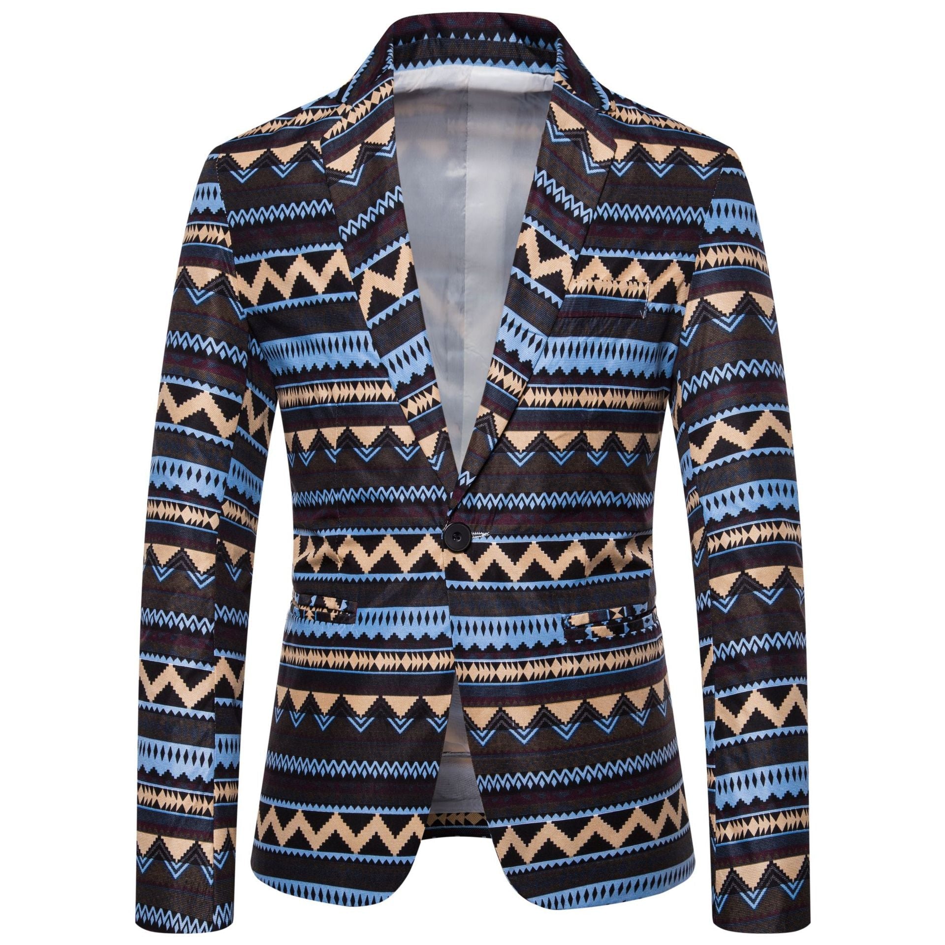 Herren Blazer mit modernem Ethno-Muster und komfortabler Passform