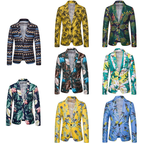 Damen Blazer mit exotischem Pflanzenmuster und modernem Schnitt R&B