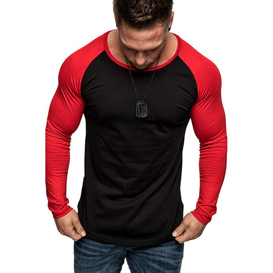 Herren Langarm-T-Shirt mit modernem Raglanschnitt und sportlicher Passform R&B