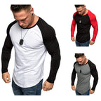 Herren Langarm-T-Shirt mit modernem Raglanschnitt und sportlicher Passform