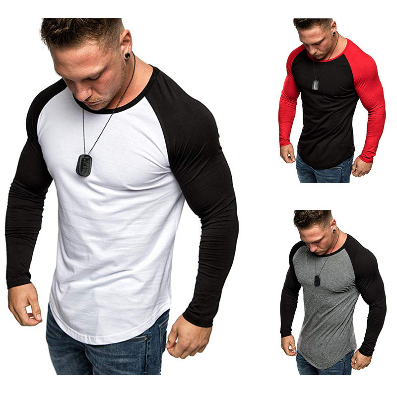Herren Langarm-T-Shirt mit modernem Raglanschnitt und sportlicher Passform