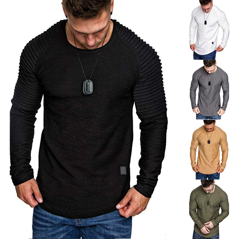 Herren Langarmshirt mit innovativem Rippdesign und modernem Schnitt