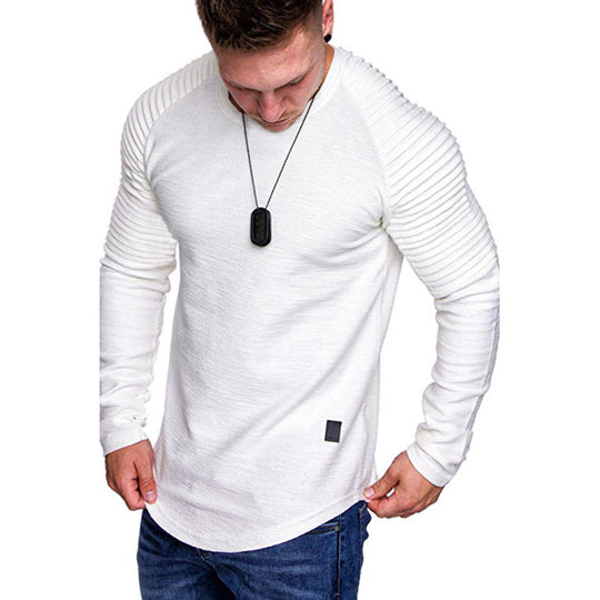 Herren Langarmshirt mit innovativem Rippdesign und modernem Schnitt R&B