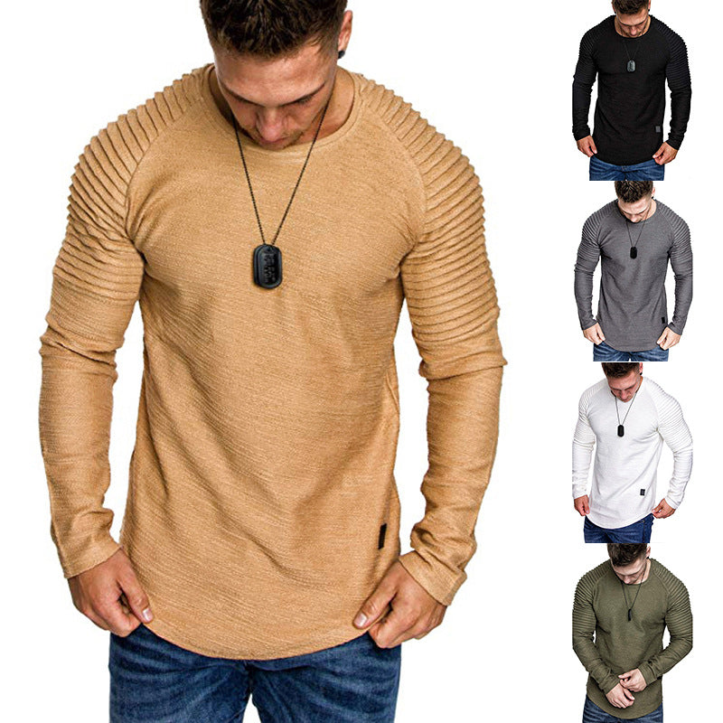 Herren Langarmshirt mit innovativem Rippdesign und modernem Schnitt