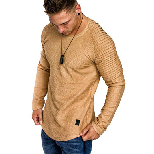 Herren Langarmshirt mit innovativem Rippdesign und modernem Schnitt R&B