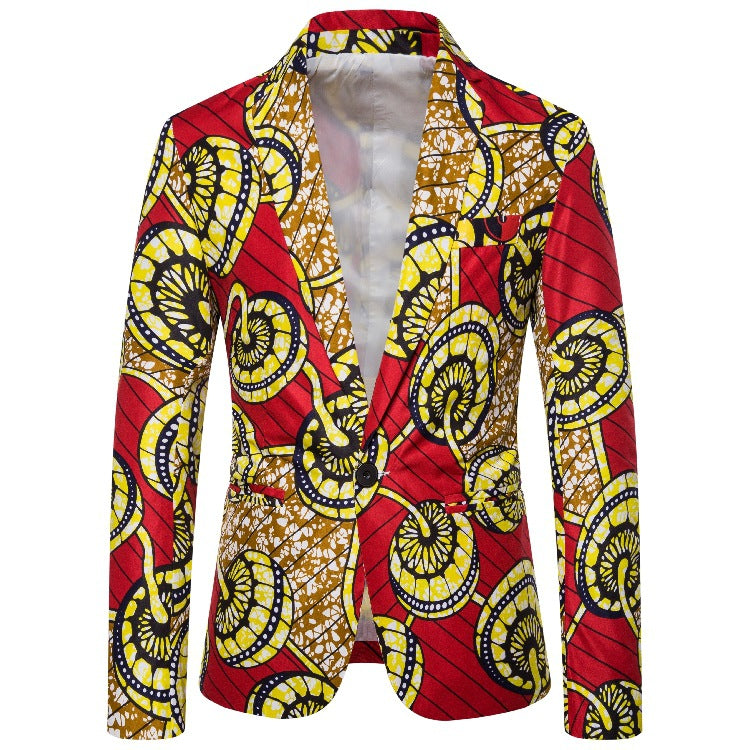 Damen Blazer aus hochwertigem Stoff mit einzigartigem afrikanischem Muster und elegantem Schnitt
