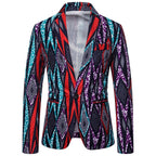 Herren Blazer mit kreativem geometrischen Muster und modernem Schnitt