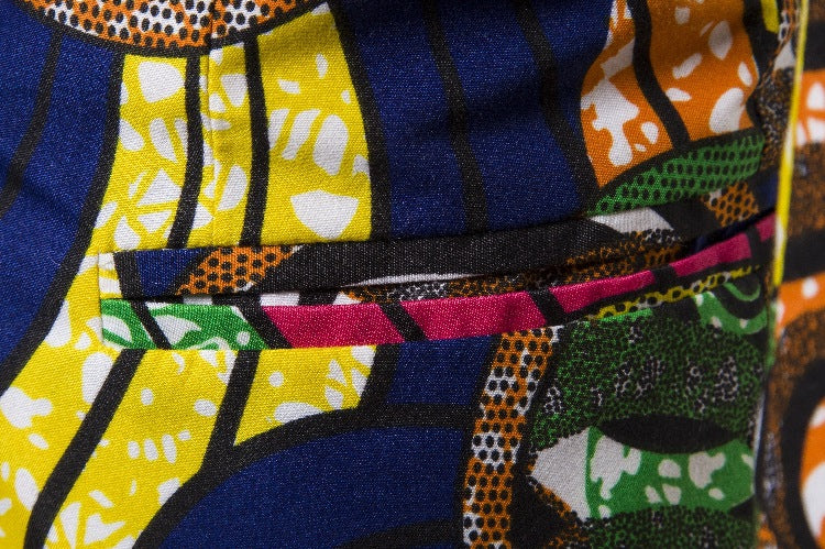Damen Blazer im kreativen Afrika-Design mit eleganten Details