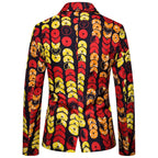 Damen Blazer mit auffälligem Musterdruck und tailliertem Schnitt