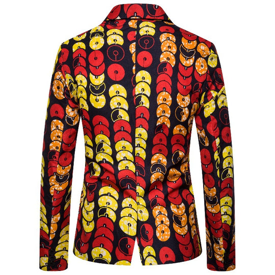 Damen Blazer mit auffälligem Musterdruck und tailliertem Schnitt R&B