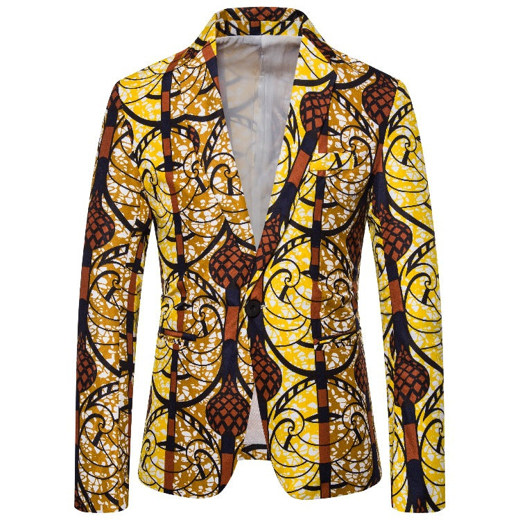 Damen Blazer mit exotischem Musterdruck und eleganter Passform R&B