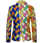 Damen Blazer mit buntem afrikanischem Muster und elegantem Schnitt