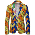 Damen Blazer mit buntem afrikanischem Muster und elegantem Schnitt
