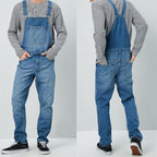 Herren Lässige Jeans-Trägerhose R&B