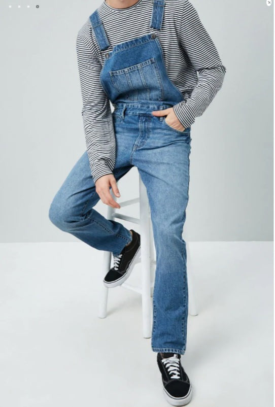 Herren Lässige Jeans-Trägerhose R&B