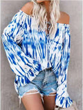 Damen Freizeitbluse mit Off-Shoulder Schnitt und lässigen Rüschendetails