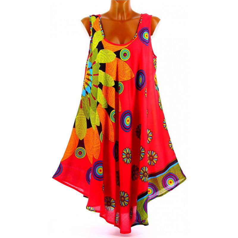 Damen Sommerliches Maxikleid mit floralem Design R&B