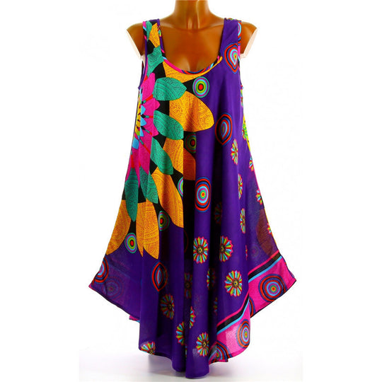 Damen Sommerliches Maxikleid mit floralem Design R&B