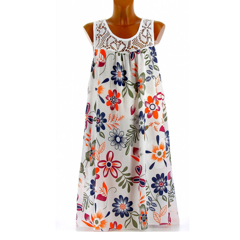 Damen Langkleid mit floraler Spitzenstruktur R&B